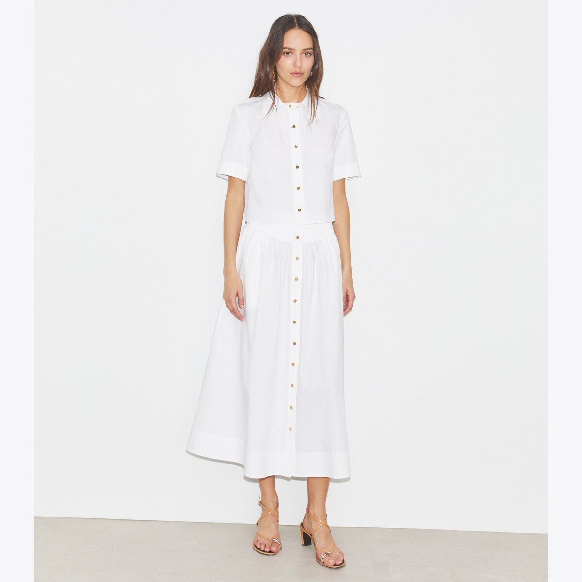 Poplin Skirt: Women's Designer Bottoms | Tory Burch