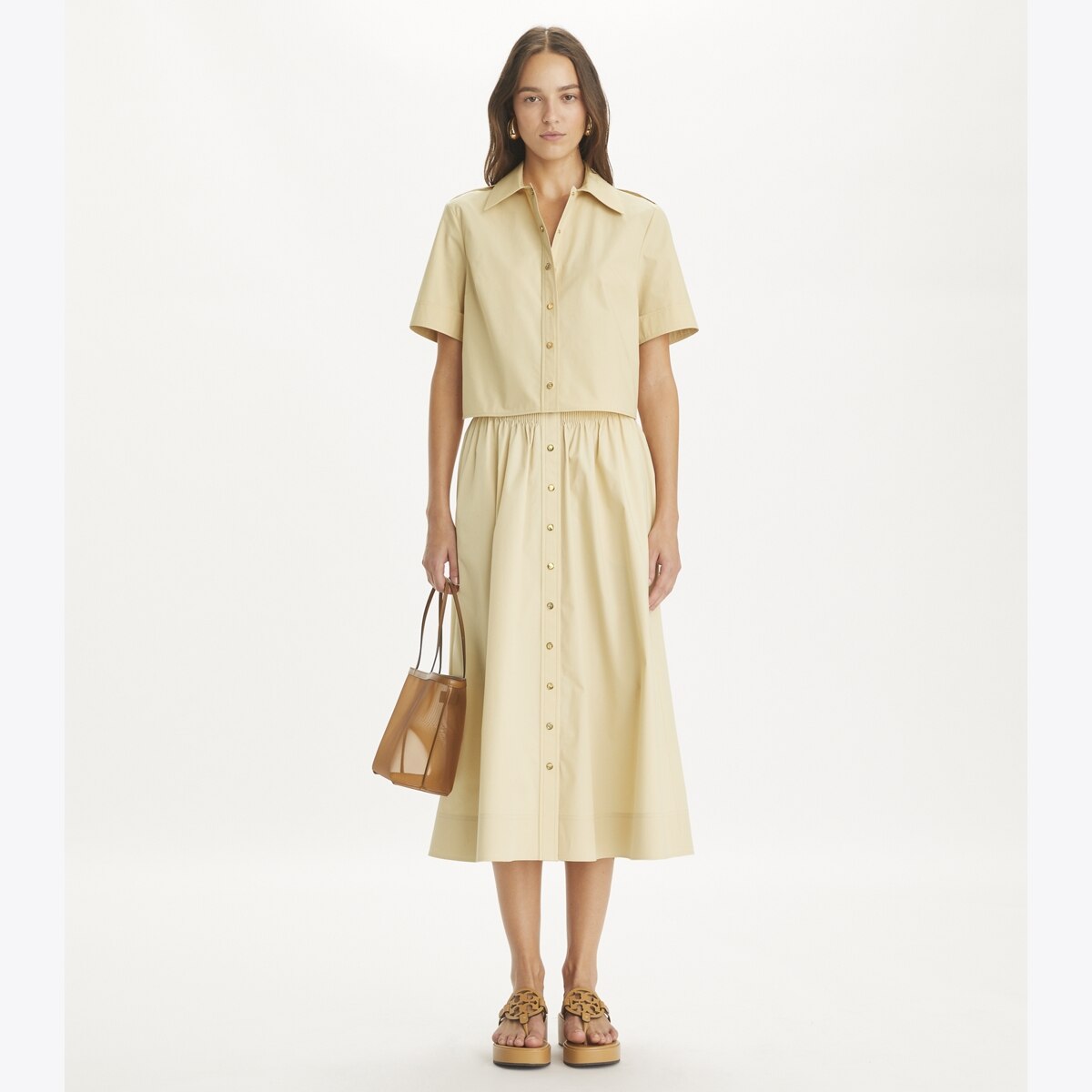 Poplin Skirt: Women's Clothing | Bottoms | Tory Burch EU