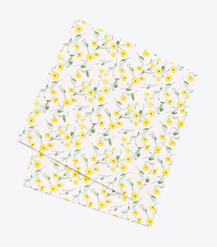 Tory Burch designer linens Poppy Oblong Tablecloth, 126" X 70"   in Multi front