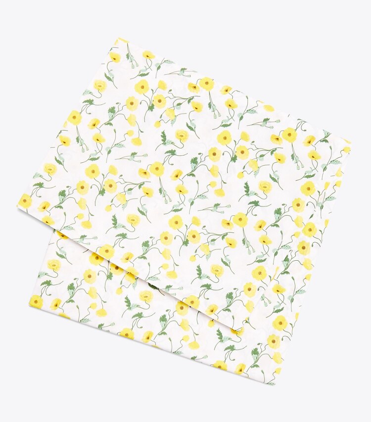 Tory Burch designer linens Poppy Square Tablecloth 70" x 70" in Multi front