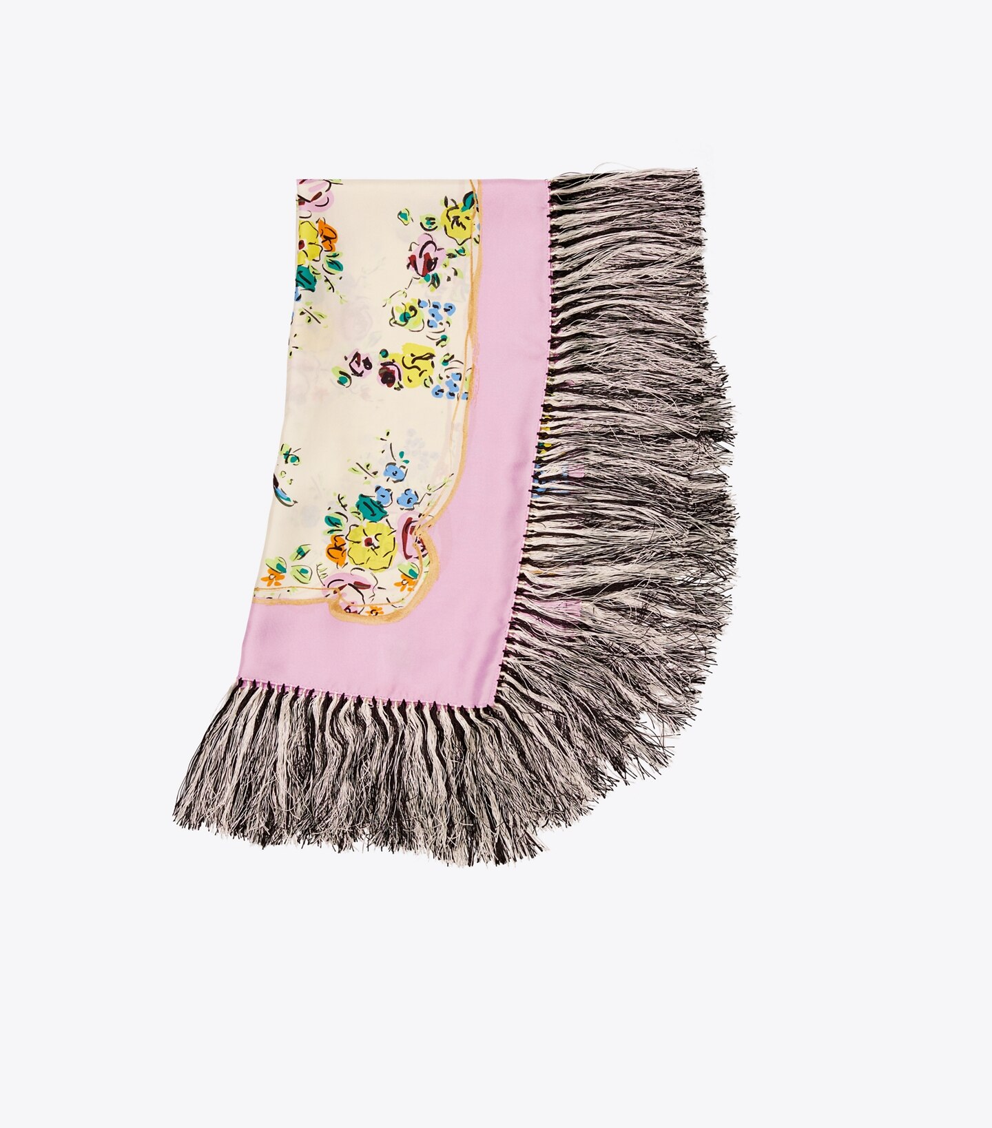 Porcelain Floral Silk Square Scarf