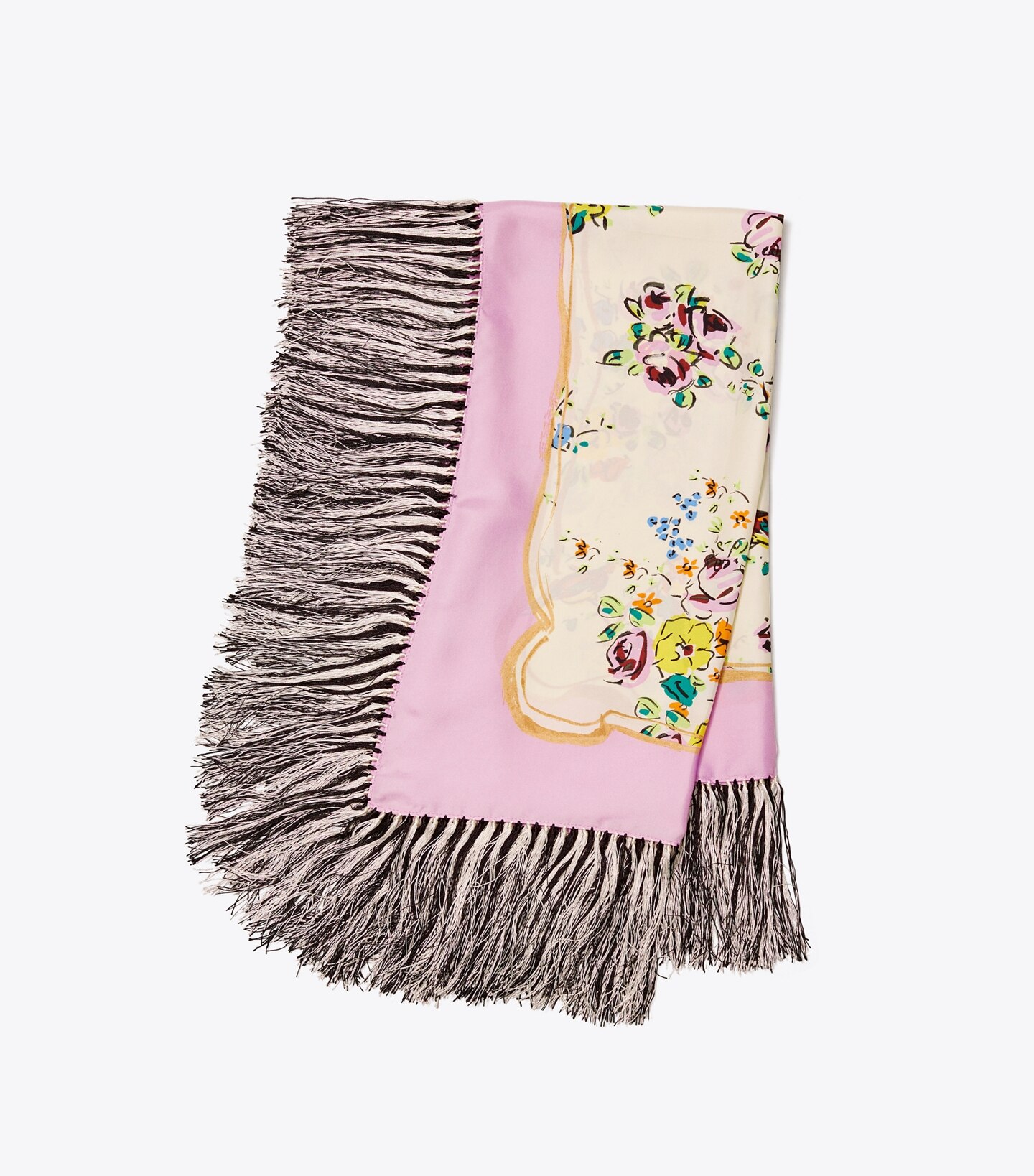 Porcelain Floral Silk Square Scarf