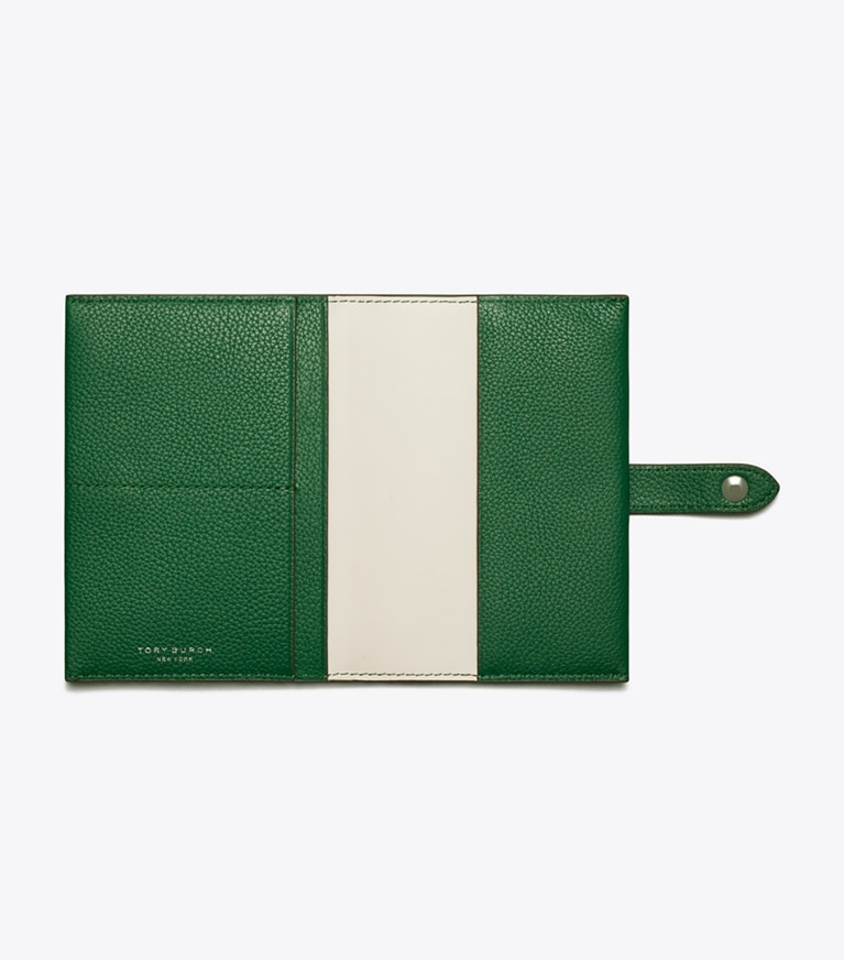 Tory Burch designer accessori da viaggio Porta passaporto in Dark Kale superiore