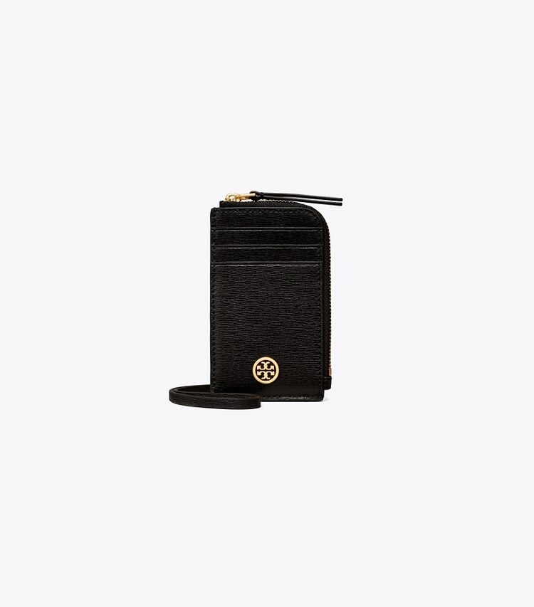 Tory Burch designer portacarte Porta tessere Robinson in Black front