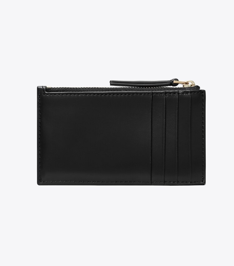 Tory Burch designer portacarte Portacarte Kira con trapuntatura a diamante e zip in Black indietro