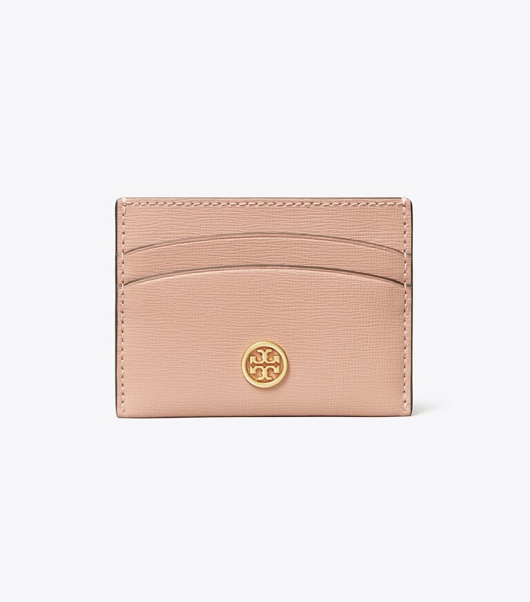 Tory Burch designer portacarte Portacarte Robinson in Pink Moon angle