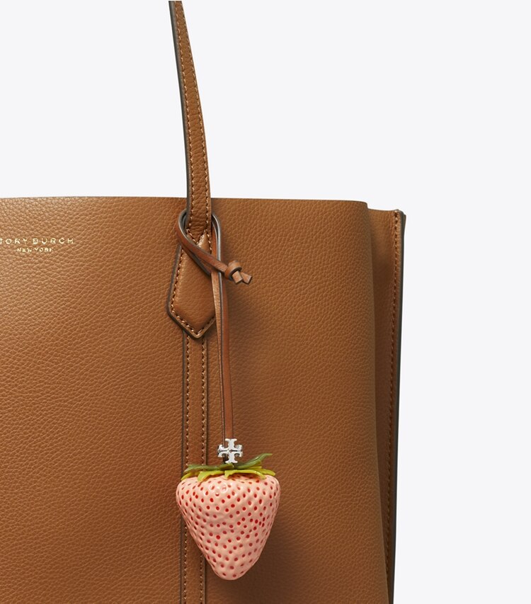 Tory Burch designer ciondoli per borse e portachiavi Portachiavi a fragola in Sweet Pink / Minium dettaglio