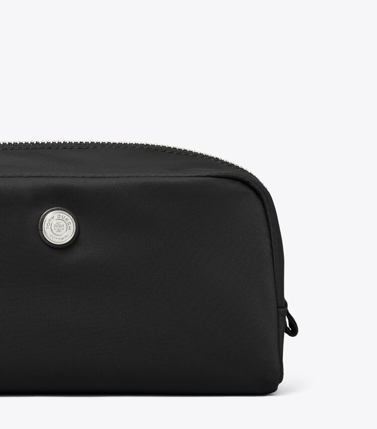 Tory Burch diseñador bolsas para cosméticos Portacosméticos mediano Twist en Black detalle