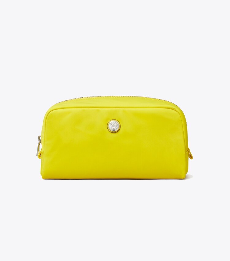 Tory Burch diseñador estuches para cosméticos Portacosméticos mediano Twist en Yellow frente