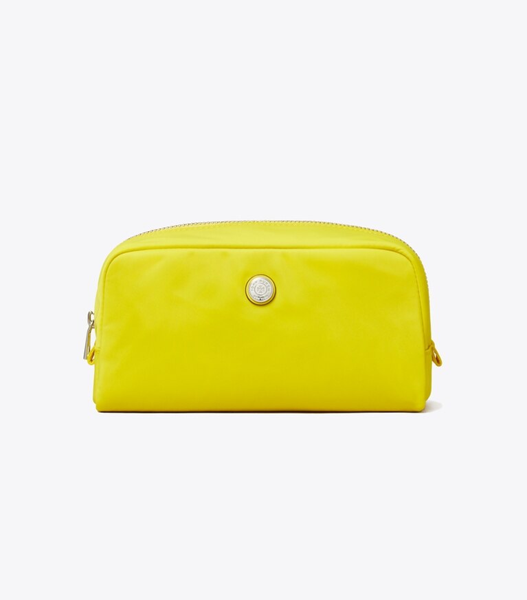Tory Burch diseñador estuches para cosméticos Portacosméticos mediano Twist en Yellow frente
