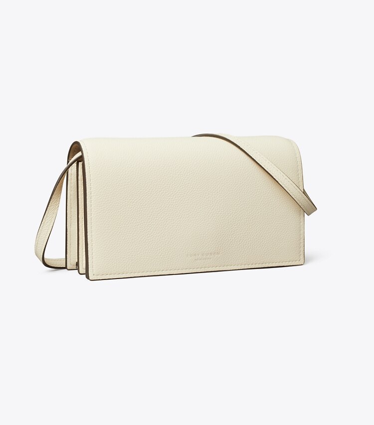 Tory Burch designer borse a spalla Portafoglio a tracolla Perry in Light Cream angle