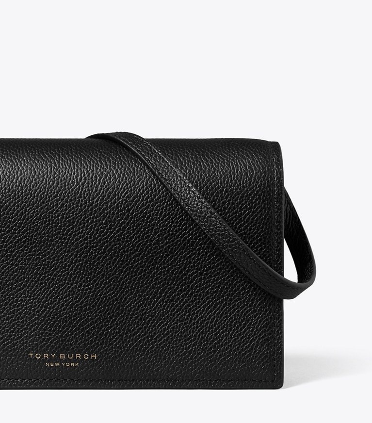 Tory Burch designer borse a spalla Portafoglio a tracolla Perry in Black dettaglio