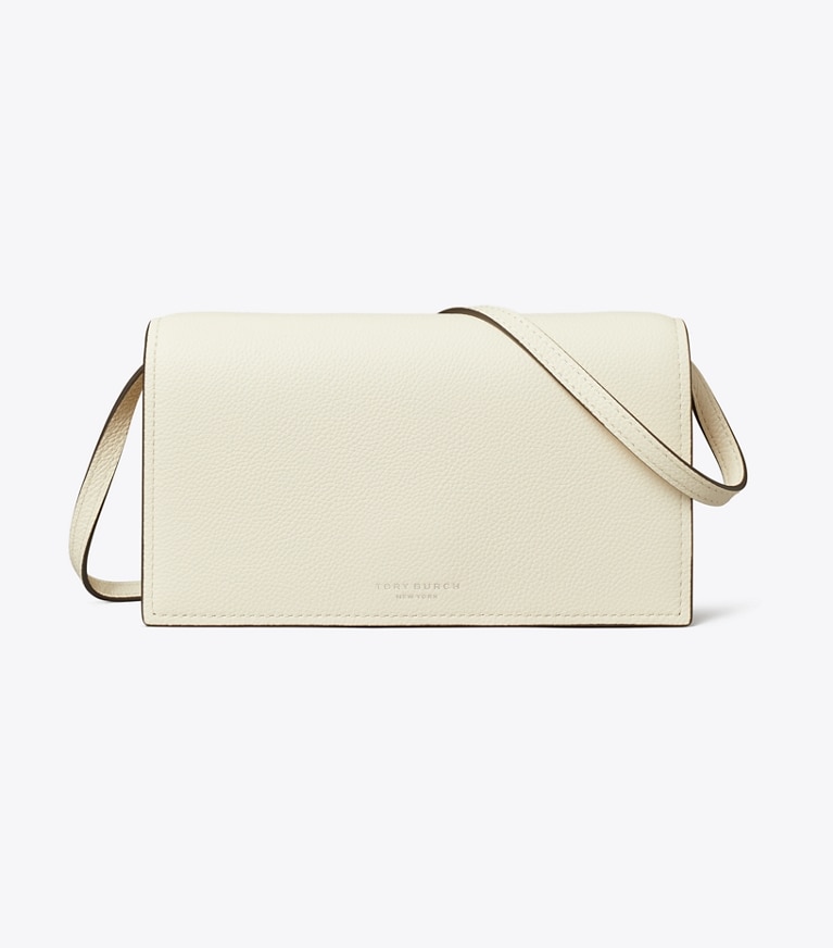 Tory Burch designer borse a spalla Portafoglio a tracolla Perry in Light Cream front