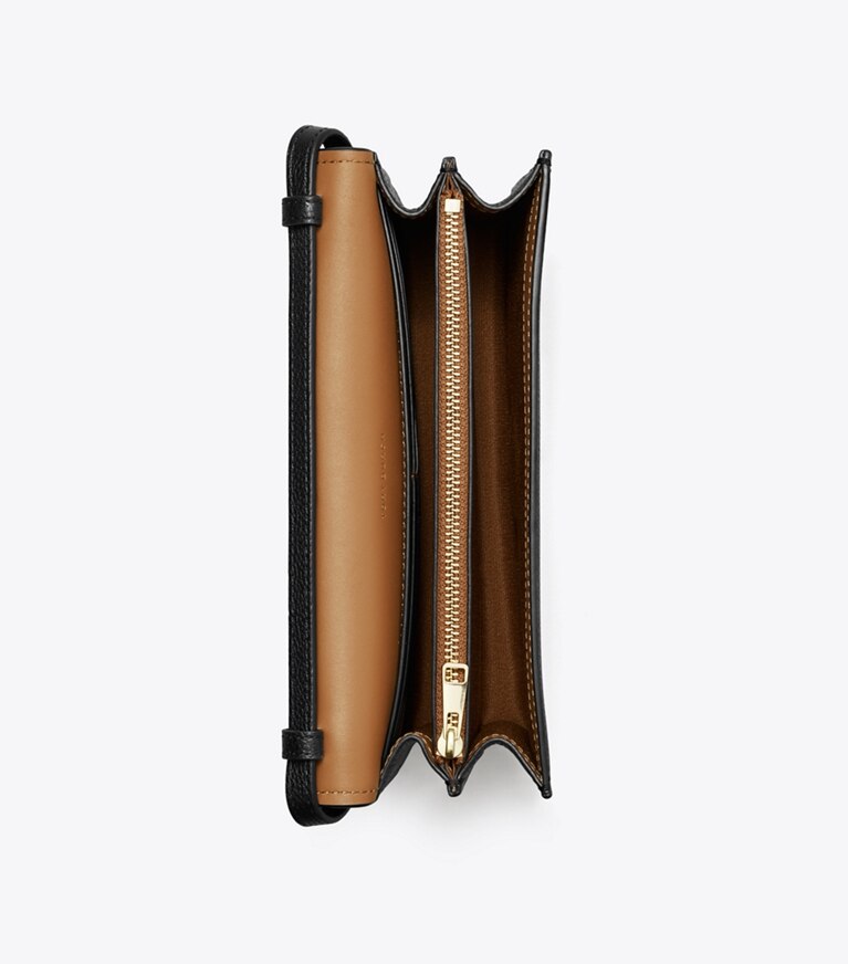 Tory Burch designer mini bags Portafoglio a tracolla Romy in Black superiore