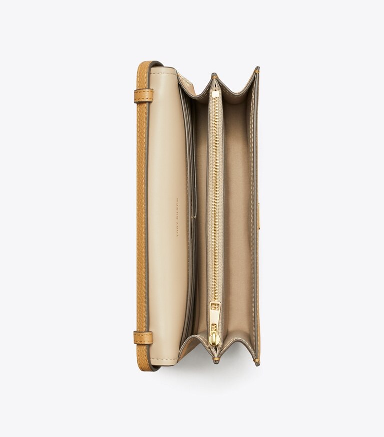 Tory Burch designer mini bags Portafoglio a tracolla Romy in Tiramisu superiore