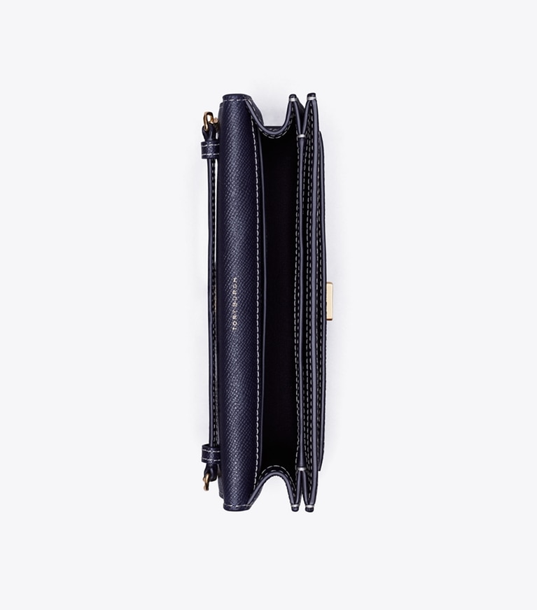 Tory Burch designer borse a spalla Portafoglio con catena T Monogram in TORY NAVY superiore
