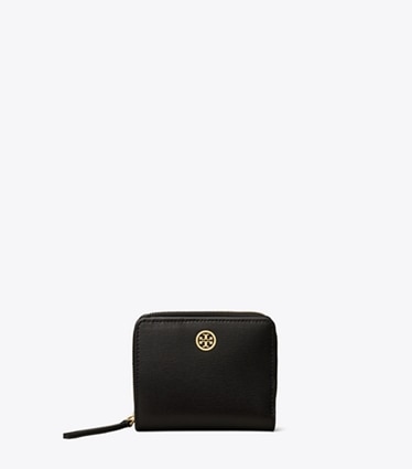 Tory Burch designer portafogli Portafoglio doppio Robinson in Black front