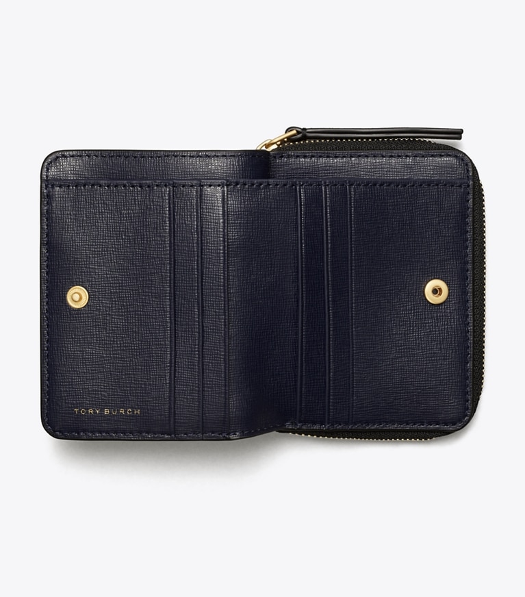 Tory Burch designer portafogli Portafoglio doppio Robinson in Black angle