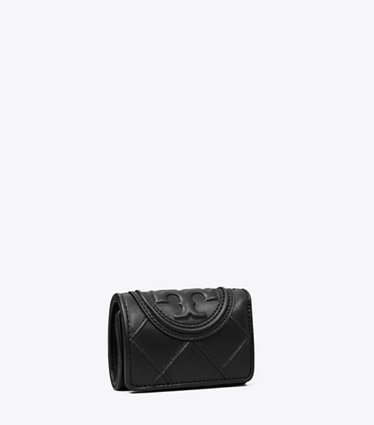 Tory Burch designer portafogli Portafoglio Fleming piccolo morbido con pattina in Black angle