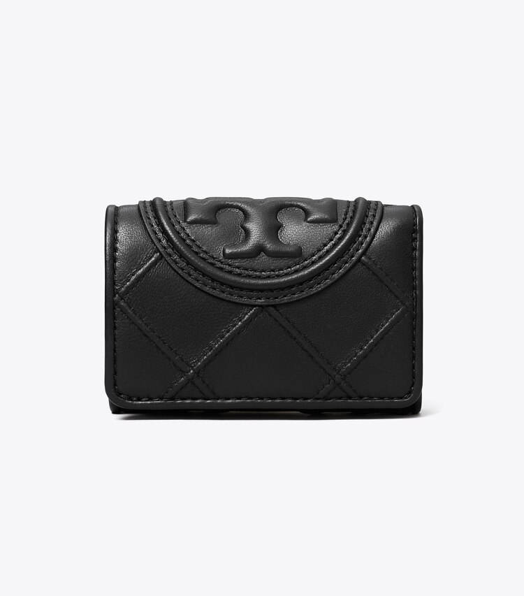 Tory Burch designer portafogli Portafoglio Fleming piccolo morbido con pattina in Black front