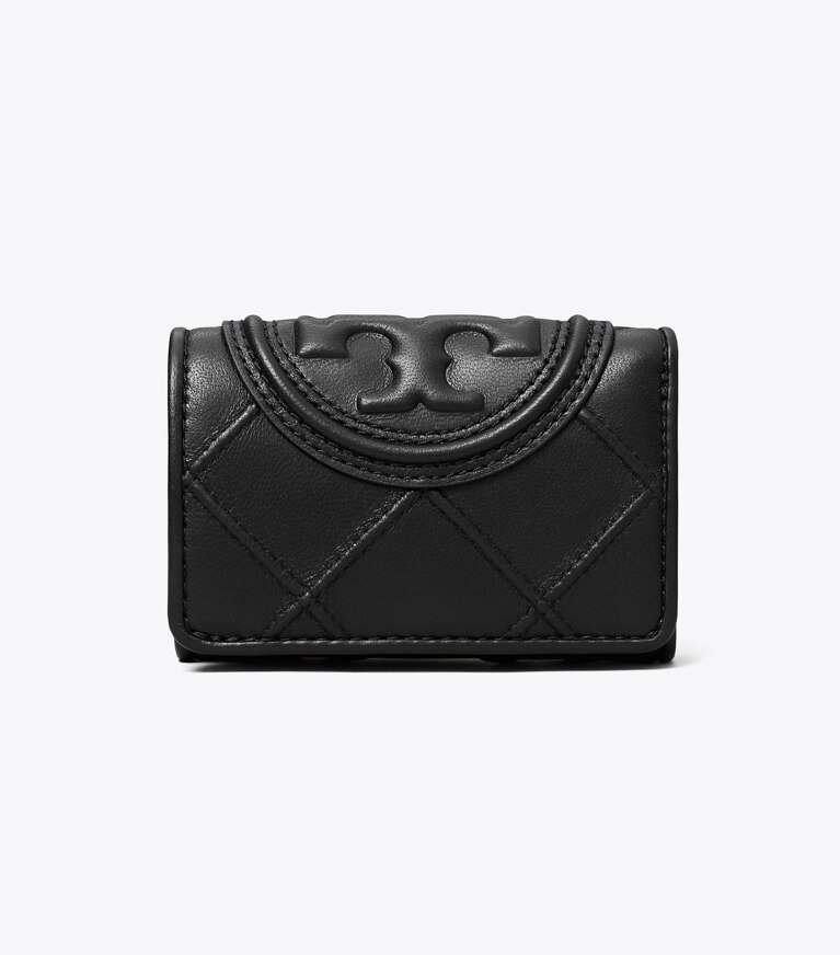 Tory Burch designer portafogli Portafoglio Fleming piccolo morbido con pattina in Black angle