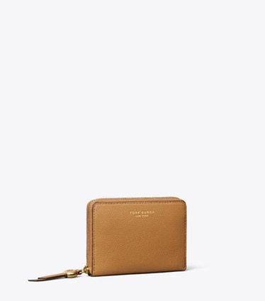 Tory Burch designer portafogli Portafoglio medio Romy in Tiramisu angle