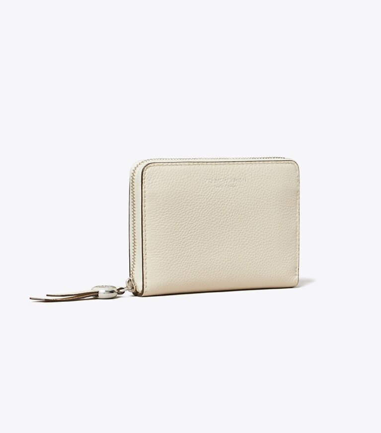 Tory Burch designer portafogli Portafoglio medio Romy in Light Cream angle