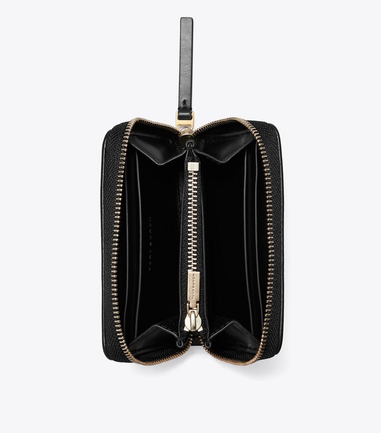 Tory Burch designer portafogli Portafoglio piccolo Kira con trapuntatura a diamante e chiusura completa con zip in Black superiore