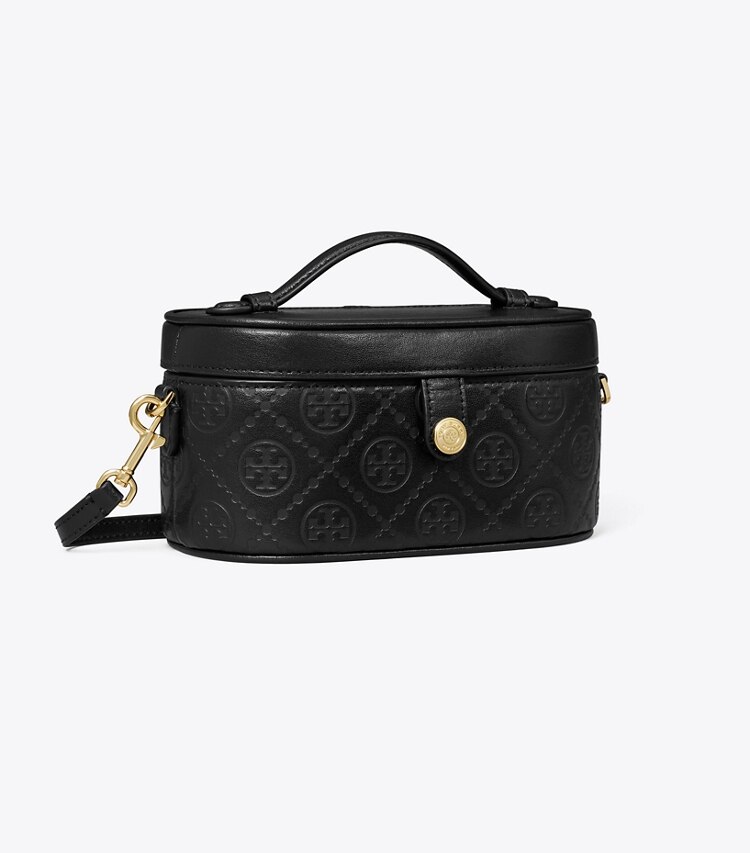 Tory Burch designer mini bags Portagioie in pelle T Monogram in Black angle
