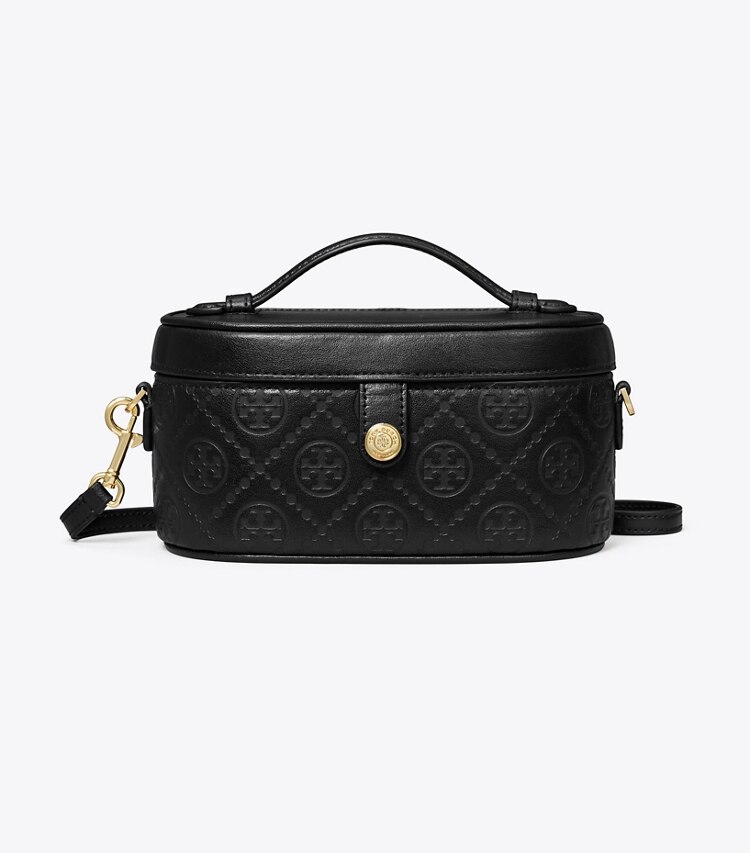 Tory Burch designer mini bags Portagioie in pelle T Monogram in Black front
