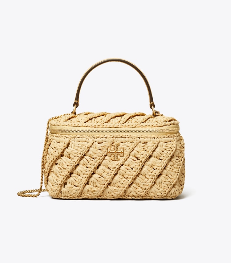 Tory Burch designer mini bags Portagioie Kira in crochet in Natural front