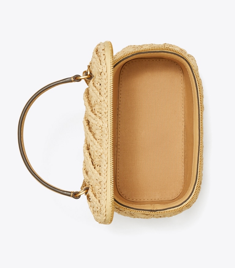 Tory Burch designer mini bags Portagioie Kira in crochet in Natural angle