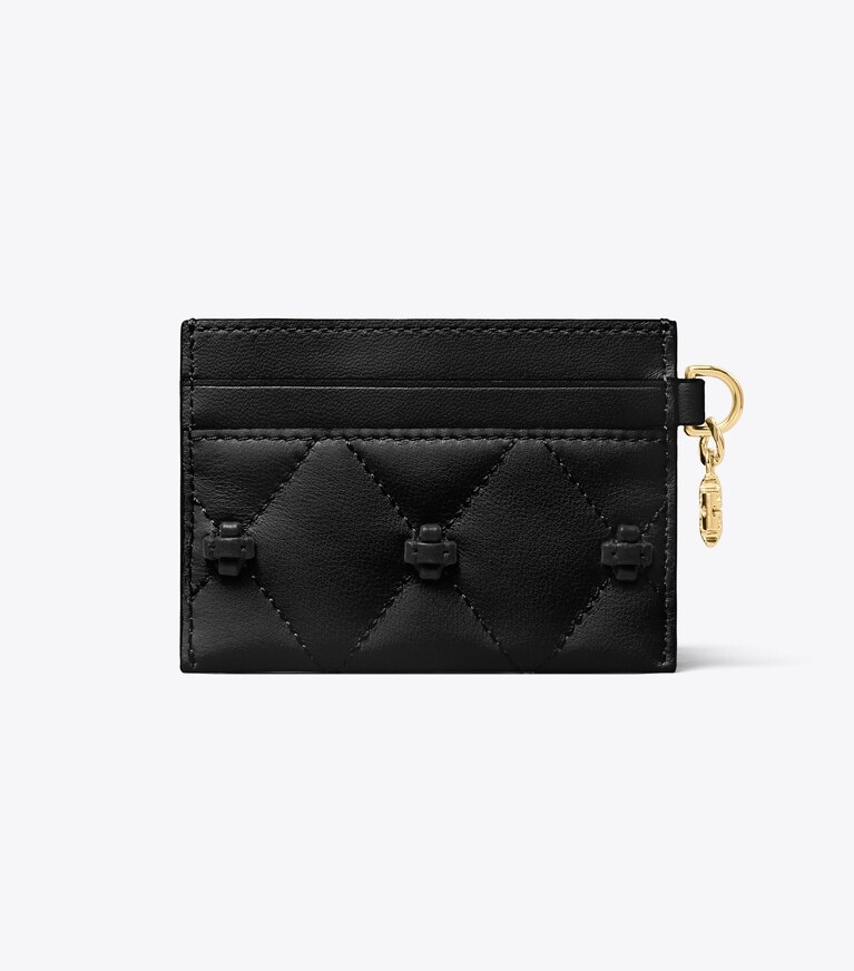 Tory Burch designer portes-cartes Porte-cartes Bunny Knot dans Black retour