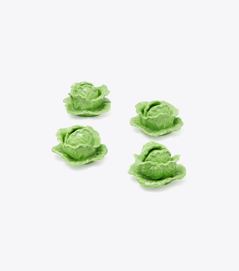 Tory Burch designer vaisselle Porte-cartes collection Lettuce, lot de 4 dans Green groupe