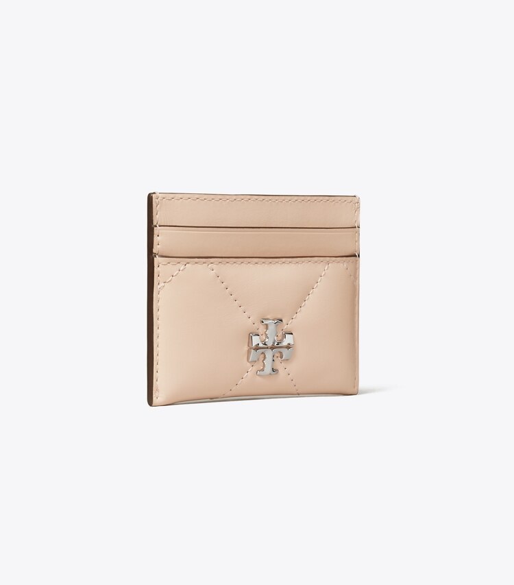 Tory Burch designer portes-cartes Porte-cartes Kira à matelassage losange in Soft Pink angle