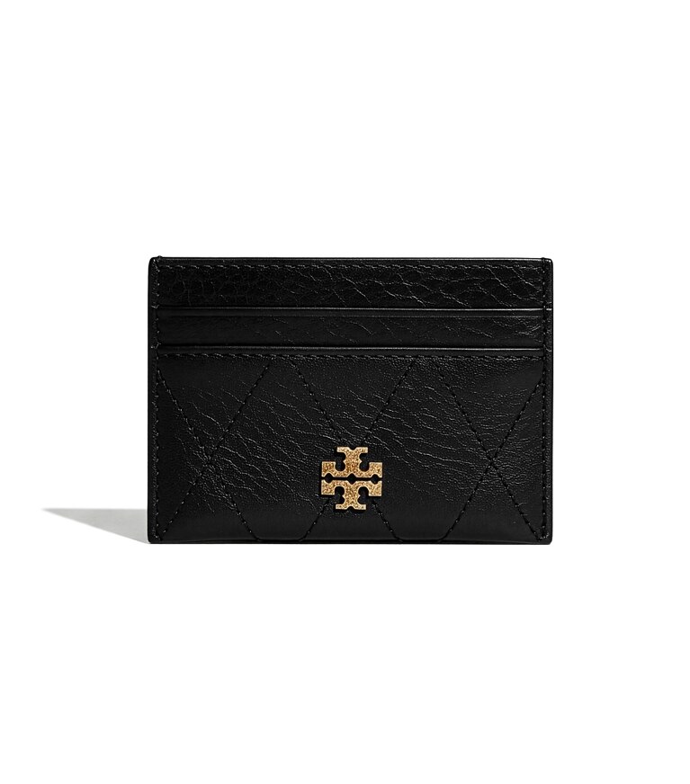 Tory Burch designer portes-cartes Porte-cartes matelassé Charlie avec pavé dans Black supplémentaire