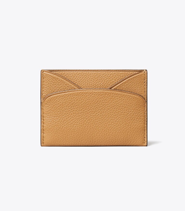 Tory Burch designer portes-cartes Porte-cartes plat en cuir in Tiramisu retour