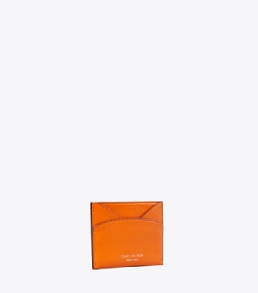 Tory Burch designer portes-cartes Porte-cartes plat Romy in Orange angle