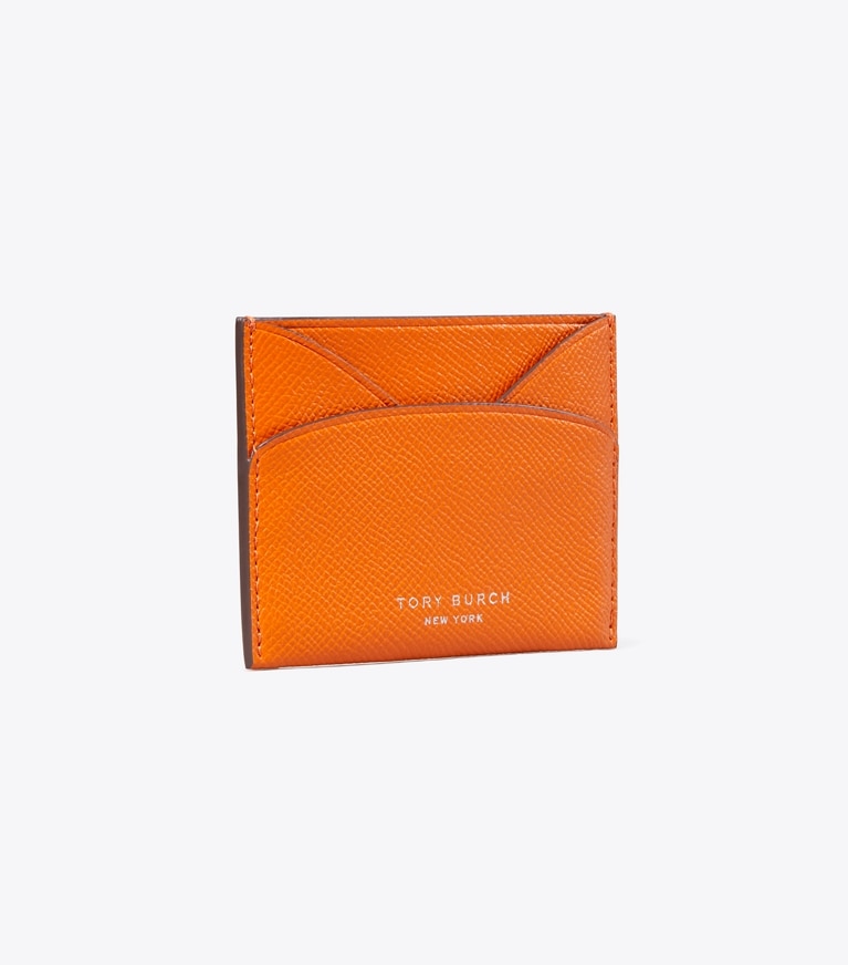 Tory Burch designer portes-cartes Porte-cartes plat Romy in Orange angle