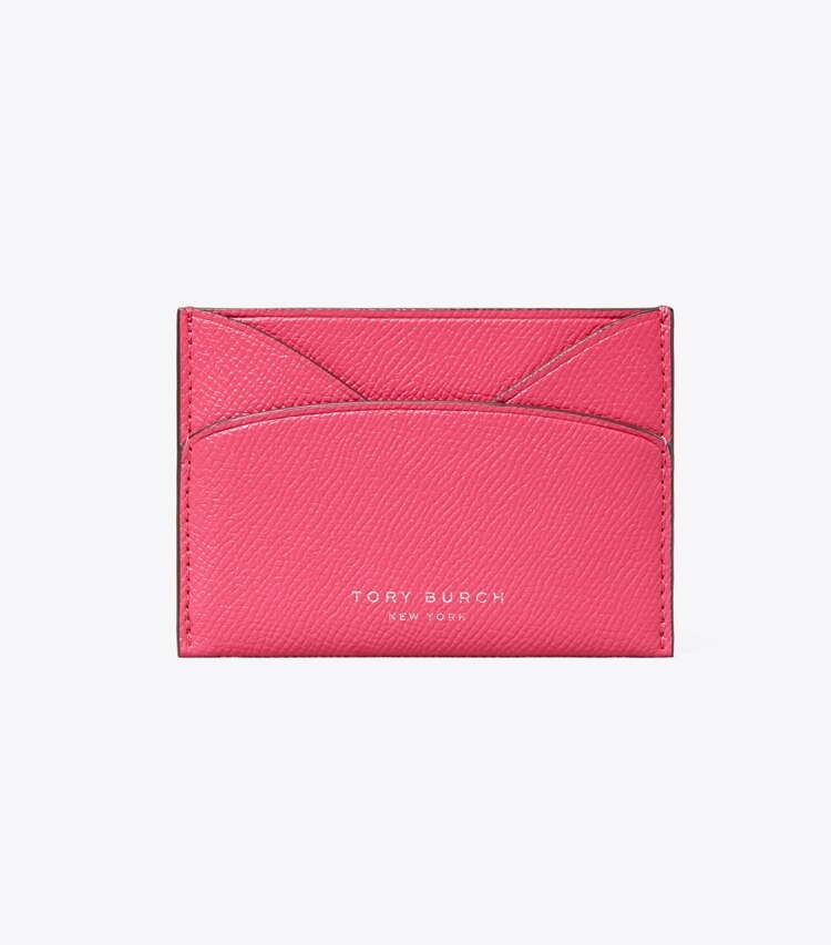 Tory Burch designer portes-cartes Porte-cartes plat Romy in Bright Pink front