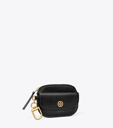 Tory Burch designer portes-cartes Porte-cartes porte-clés Robinson dans Black angle