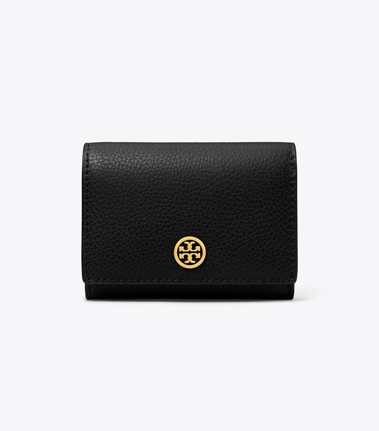 Tory Burch designer portes-cartes Porte-cartes Robinson dans Black de face