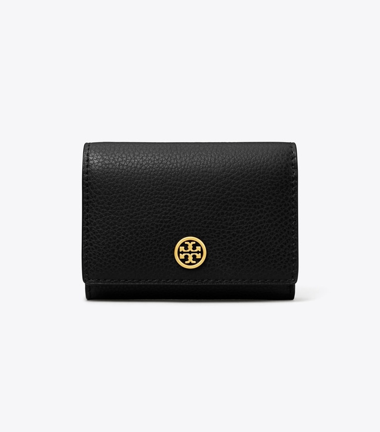 Tory Burch designer portes-cartes Porte-cartes Robinson dans Black de face