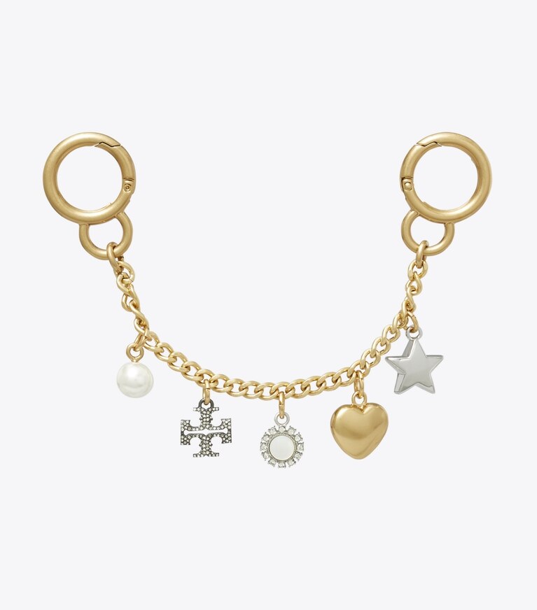 Tory Burch designer bijoux de sac et porte-clés Porte-clés à charms in Multi front