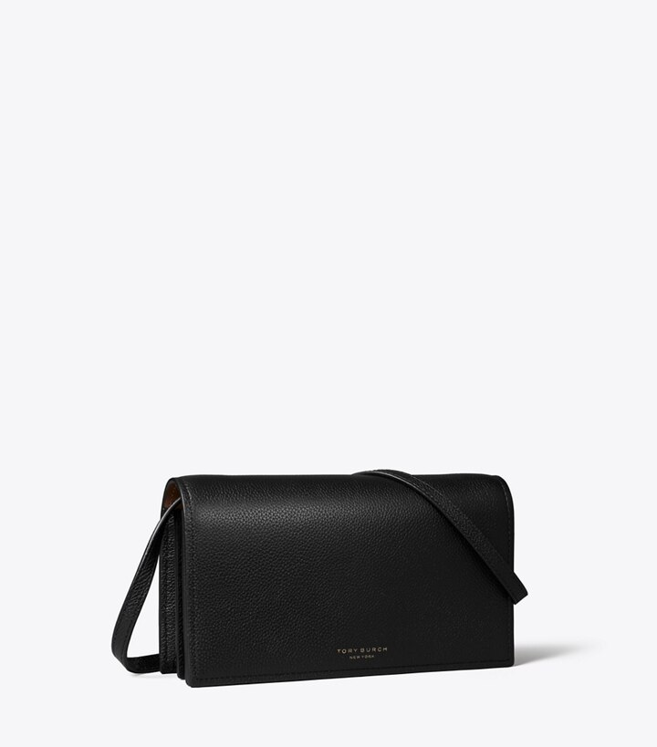Tory Burch designer sacs à bandoulière Portefeuille à bandoulière Perry dans Black angle