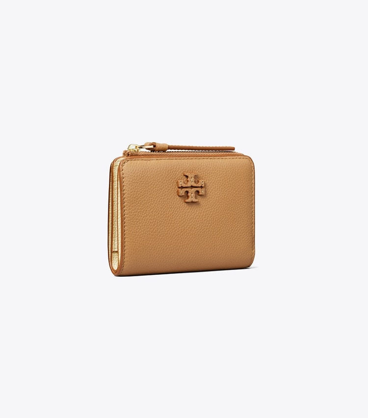Tory Burch designer portefeuilles Portefeuille à deux volets McGraw dans Tiramisu angle