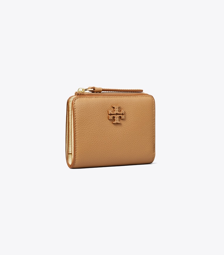Tory Burch designer portefeuilles Portefeuille à deux volets McGraw dans Tiramisu angle