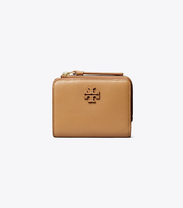 Tory Burch designer portefeuilles Portefeuille à deux volets McGraw dans Tiramisu de face