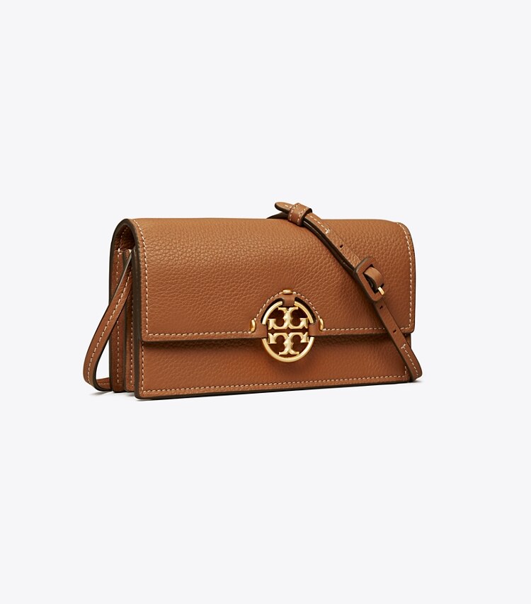 Tory Burch designer sacs à bandoulière Portefeuille bandoulière Miller dans Light Umber angle