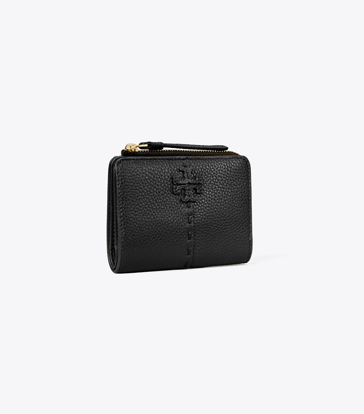 Tory Burch designer portefeuilles Portefeuille deux volets McGraw dans Black angle